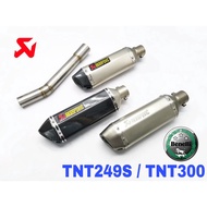 Exhaust Benelli TNT249S 2020 TNT300 Ekzos Tabung Akrapovic Long Muffler Full System Accessories Stai