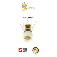 Pure Gold 999.9 Fine Gold Bean 0.1gram (High Polish) (Free Bottle)