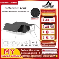 MY💕READY STOCK💕MOUNTAINHIKER Village13 Inflatable Tent 2 Bedrooms 1 Living Room Luxury Tent Family T