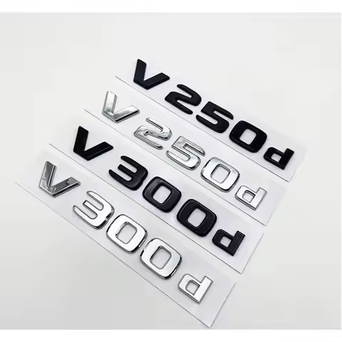 Letters V250d V300d NIGHT EDITION ABS Emblem for Mercedes Benz V Class W447 Car Fender Badge Trunk N