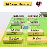 15w Cement Resistor 0.47J 0.51J 1.1J 1.5J 2.2J 8.2J 24J