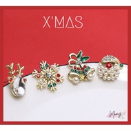 S925 Plated Christmas Stud Earring