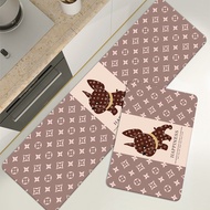 🇸🇬  🔥 Koala Home Diatomite Map Anti-Slip Absorbent Kitchen Soft Mat Floor Mat Oil Water Scratch Proo