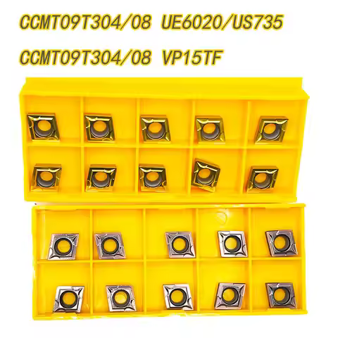 10PCS Carbide insert CCMT09T304 CCMT09T308 VP15TF UE6020 US735 Metal Turning Tool Lathe Tools Face M