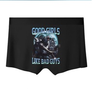 Good Girls Like Bad Guys Wolf Design Men's Boxer Briefs