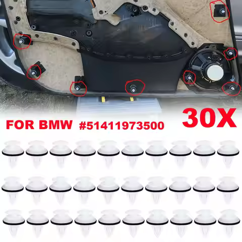 Interior Plastic Trim Clips Door Card Panel Fascia Lining Dashboard 51411973500 For BMW 3/5/7 E36 E3