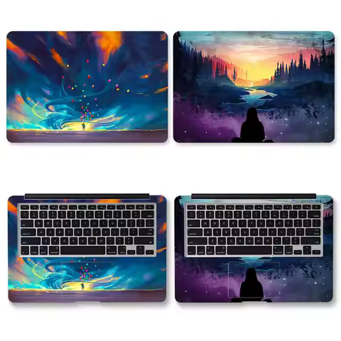 DIY Laptop Sticker Laptop Skin Vinyl Sticker Art Decal Watercolor Cover Double Sided 12/13/14/15/17-