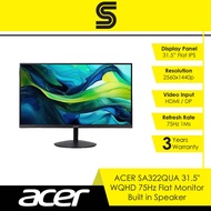 ACER SA322QUA 31.5" WQHD 75Hz Flat Monitor Built in Speaker