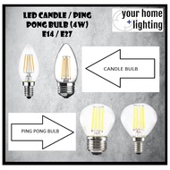 4 Watt LED Candle Bulb/Ping Pong Bulb E14/E27
