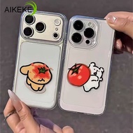 Cute Funny Tomato Puppy Dog Couple Phone Case For Redmi Turbo 5 Max 4 3 Y3 Y2 Y1 A7 A5 A4 5G A3X A3 