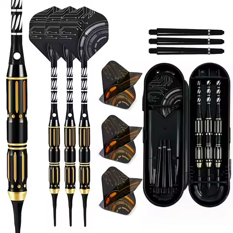 23g Soft Dart Set, High-Quality Carved Brass Dart Body, Including an Additional 20 Replacement Soft 