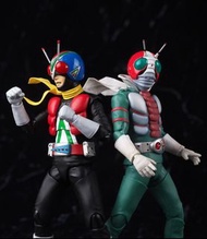 全新 未開封 魂 限定 SHF 真骨彫 真骨雕 昭和 幪面超人 V3 + Hurricane 電單車 + 怪金剛 Riderman + 電單車 Machine Set 真骨彫 真骨雕 版 送 舊 SH