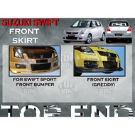 SUZUKI SWIFT SPORT GREEDY STYLE FRON SKIRT/FOR SWIFT SPORT FRONT BUMBER) SKIRT LIP DEPAN SKIRTING CA