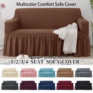 Universal Spandex Seersucker 1/2/3/4 Seats Sofa Cover, Stretch Sofa Slipcover For Living Room/沙发套
