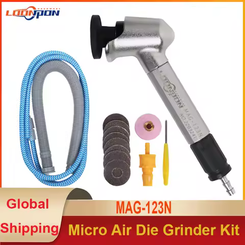 MAG-123N Micro Air Die Grinder Kit Grinding Pen Set Pneumatic Tool 120 Degree