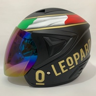 BXP JP13 Leopard Helmet (Gold) Matte Black - Adult SNI Helmet