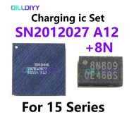 U2 SN2012027 A12 8N Q4EE Eeprom Charging IC Set For iPhone 15 Pro Max 16 Plus With base data 338S010