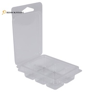 100 Packs Wax Melt Clamshells Molds Square, 6 Cavity Clear Plastic Cube Tray for Candle-Making & Soa