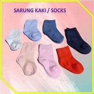 Ready Stock Sarung Kaki Bayi Socks Kid Newborn stocking baby stokin Cotton Plain Tight 宝宝孩童婴儿袜子