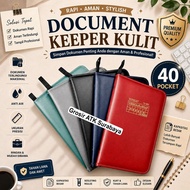 TOPLA DK-888 LEATHER ZIPPER DOCUMENT KEEPER CONTENTS 40 Waterproof Office, College, School DOCUMENT 