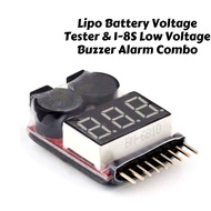 Lipo Battery Voltage Tester & 1-8S Low Voltage Buzzer Alarm Combo P309