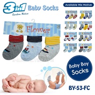 3 Pairs of Baby Socks 0 Months - 12 Months / Baby Socks / Baby Socks / Children's Socks / KK-01