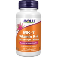 Now Supplements MK-7 วิตามิน K-2 300 mcg สนับสนุนระบบหัวใจและหลอดเลือด* สุขภาพกระดูก* 120 แคปซูลผัก