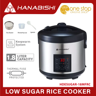 Hanabishi Original Low Carb/Sugar Rice Cooker 1.8L serves 10 persons HDESUGAR-18MFRC •OSOS•