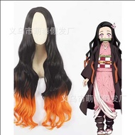 Men Anime Wig Kamado Nezuko Kamado Nezuko Colorful cospy Cosplay Wig Headgear