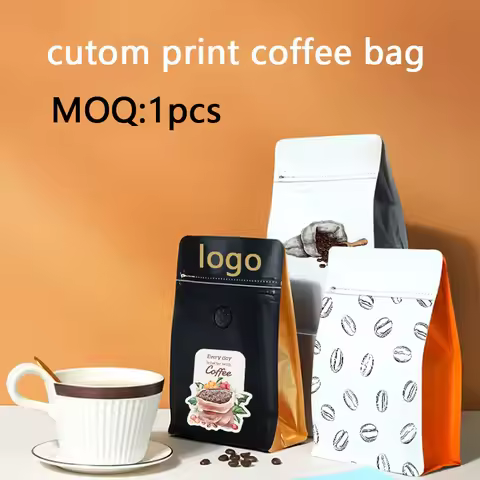 Custom Printed StoBag Coffee Beans Aluminum Foil Food Powder Tea Nuts Packaging Bag with Air Valve G