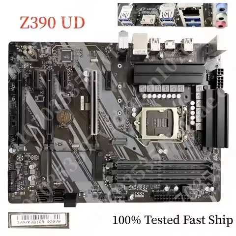 For Gigabyte Z390 64GB LGA 1151 DDR4 ATX Motherboard Z390 UD Mainboard 100% Tested Fast Ship