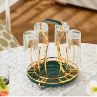 Khay Úp Cốc Để Bàn 2 Lá Hạnh May Mắn Phong Cách Bắc Âu Tinh Tế 97Homely Khay Úp Cốc Uống Nước Vàng G