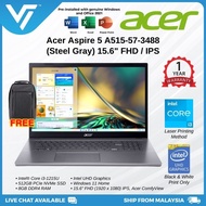 Acer Aspire 5 A515-57-3488 Laptop Steel Gray (Intel Core i3-1215U, 8GB, 512GB, Intel UHD, 15.6'' FHD