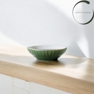 Dipping Sauce Cup Ceramic 4 Inches 9.5cm Gold Edge Add Seasoning Food Side Dishes. Blue Green