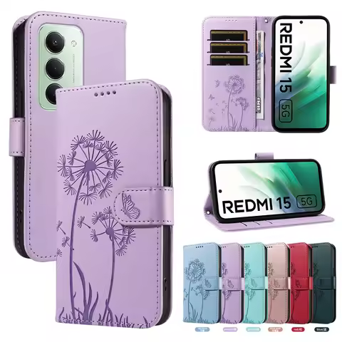 For Redmi 15C Luxury Leather Magnetic Phone Case for Funda Xiaomi Redmi 15 15C 4G 5G Poco C85 Cases 