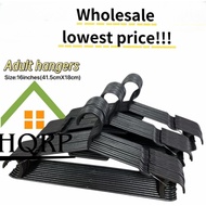 36PCS 3DOZEN FOR 109PHP Plastic hanger adult black Flat by dozen hanger for clothes