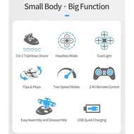 JJRC H36F Terzetto 1/20 3 In 1 Remote Control Boat Vehicle Flying Drone Land Driving Boat Mini Drone