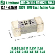 5PCS Littelfuse LF AC250V NANO2 Fuse 0.5A 0.8A 1A 1.25A 1.6A 2A 2.5A 3.15A 4A 5A 6.3A 464 UMF Fast A