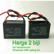 2 pcs 1.8uf CAPACITOR For Panasonic KDK Ceiling Fan