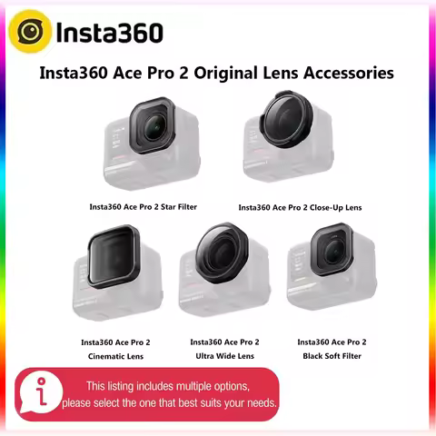 Insta360 Ace Pro 2 Star Filter/ Close-Up Lens/Cinematic Lens/Ultra Wide Lens/Black Soft Filter Origi