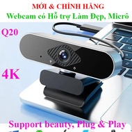 High-end laptop computer Webcam UHD 3.840x2.160 Super Sharp with mic supports online learning and li