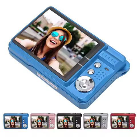 4K Digital Camera 48MP HD 2.7 Inch Screen 8X Zoom Autofocus Auto Beauty Anti Shake Travel Pocket Cam