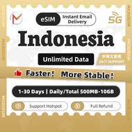 Indonesia eSIM Pro data 1-30Days | 5G High Speed Travel Data | Instant 24h Email Delivery | Indonesi