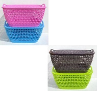 Gween Basket + Tutup | Keranjang Plastik  | Container Mini Serbaguna S M L