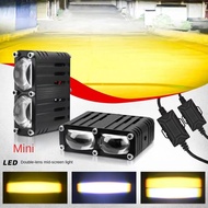 Mini Matrix Laser Headlights For Car Grille Lights Yellow And White LED Grille Lights For Motorcycle