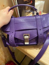 正品Proenza Schouler PS1 Tiny (小) 小牛皮手提斜背兩用包 紫色