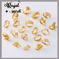 Royal Jewelry Fashion Accessories 50 Design Options Ring Emas Bangkok 24k Gold Ring Perempuan Cincin