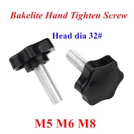 ใoriginalใ 5pcs Knob Screw M5 M6 M8 32 Bakelite Hand Tighten Screw Handle Star Hand Knob Tightening