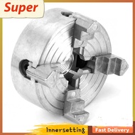 [innersetting.my] Z011A 4 Jaws Lathe Chuck High Carbon Steel Mini Drill Chuck for Lathe Machine