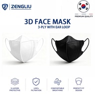 ZENGLIU 100PCS Face Mask Disposable  3D/5D Disposable Face Mask Makapal For Adults